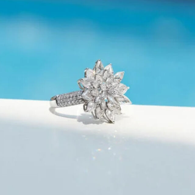 Blooming Solitaire Ring,,hi-res image number null
